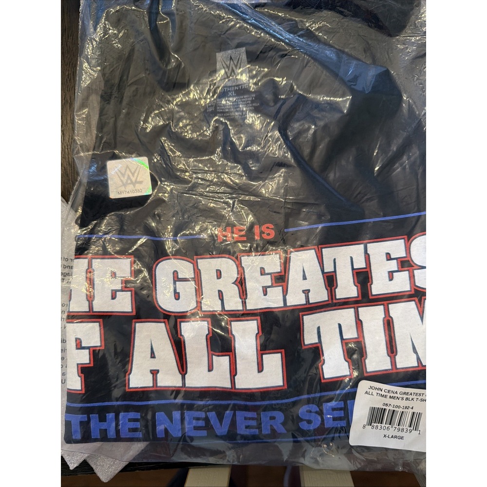WWE John Cena T-Shirt Size XL Black Farewell Tour Greatest Of All Time (new)